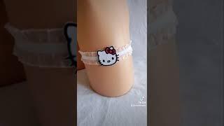 Hello Kitty Ruffled White Leg Garter