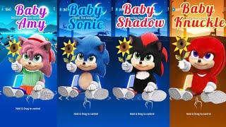 Baby Amy Rose - Baby Sonic - Baby Shadow - Baby Knuckle | Tiles Hop EDM Rush!