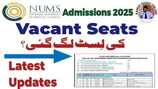 NUMS List of Vacant Seats | Latest Updates