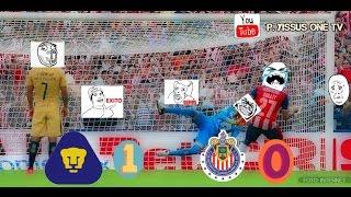 Pumas vs Chivas J1 A2016 //Epic Fail Gullit Peña y altercado con un Chiva// 170716