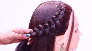 Easy simple front dutch hairstyle - new hairstyle | hairstyle simple and easy | hairstyle 2024