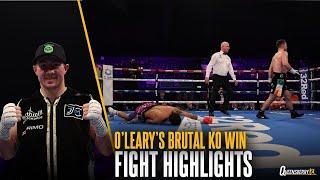 BRUTAL KNOCKOUT  Pierce O'Leary unleashes a huge left hook