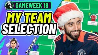 FPL GW18 | TOP 59K RANK!  | MY TEAM SELECTION | Fantasy Premier League 2024/2025!