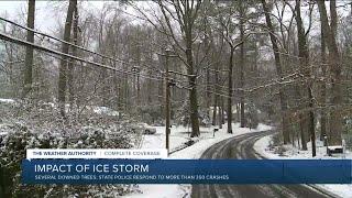 Troopers called to 350+ crashes during Virginia ice storm