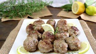 POLPETTINE AL LIMONE-  secondo piatto a base di polpette morbide e gustose- La cucina di Rita