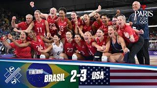 Highlights Voleibol: Brasil vs USA 2-3 | Juegos Olímpicos París 2024 | Telemundo Deportes