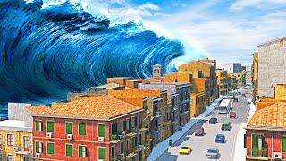 Mega TSUNAMI Hits City in BeamNG.Drive