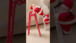 Cute Santa Clause Climbing the Ladder! Santa toys  #shortsvideo #christmas #present #santa