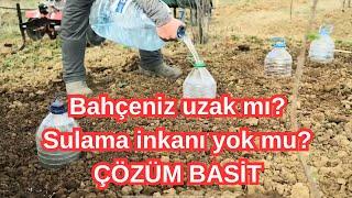 Bahçeniz uzak mı ? Sulama imkanınız yok mu ? Bunu deneyin !!