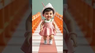 Fashion That's Cool as Ice Cream Themed Outfits  #KidsFashion #RunwayShow #AI #youtubeshorts #facts