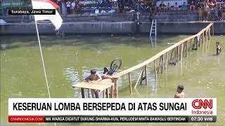 Keseruan lomba bersepeda Di Atas Sungai  | REDAKSI PAGI (17/08/24)