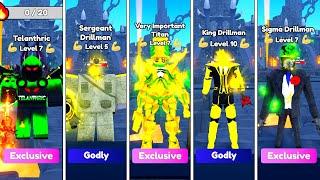 TELANTHRIC vs SERGEANT vs VERY IMPORTANT vs KING vs SIGMA DRILLMAN | Toilet Tower Defense