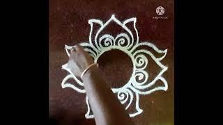 simple rangoli kolam...#shorts