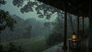 Raining next to a lonely house in the mountains - Corner to relax after a long day