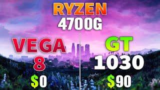 Ryzen 7 4700G VEGA 8 vs GT 1030 Test in 7 Games