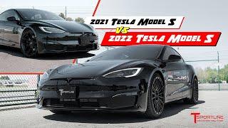 NEW 2022 Tesla Model S Plaid vs 2021 Tesla Model S Plaid, What's the Difference Side-by-Side Comparo