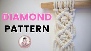 Macrame Diamond Pattern  |  Double Half Hitch Diamond