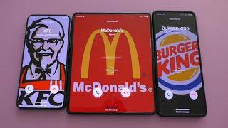 McDonald's vs Burger King vs KFC Samsung Galaxy Phones Incoming Calls