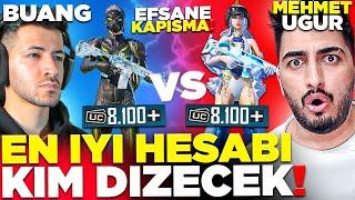 8100 UC'YE EN İYİ HESABI KİM DİZECEK ? MEHMET UĞUR vs BUANG! (EFSANE ÇEKİŞME!) | PUBG Mobile