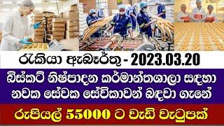 Job Vacancy 2023 | බිස්කට් නිෂ්පාදන ආයතන රැකියා 2023 | @supirijobak