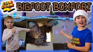 REAL Bigfoot VS Evan Storm's Giant Box Fort