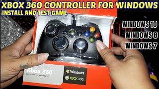 Xbox 360 Controller for Windows 10 Plug and Play.Unbox/Install/Game test