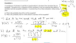 mdm4u 3.5 Probabilities with combinations