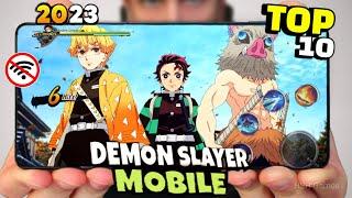 TOP 10 Best Demon Slayer Offline And Online ( Android / IOS )  2023 || Best Demon Slayer Game