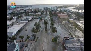 Hurricane Helene aftermath: Aerial footage of storm damage in Treasure Island, Florida