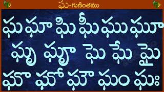 ఘ ఘా ఘి ఘీ ఘు ఘూ #Guninthalu in telugu | ఘ గుణింతం | Learn Telugu GHA gunintham  @TeluguVanam ​