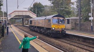 Tommy's Trains - Cramlington Railway Station (featuring a cool freight)