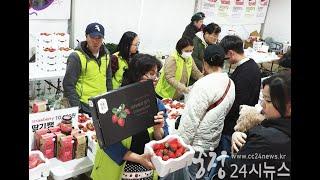 논산시 귀농·귀촌 연합회 광석면 지부···비타베리 딸기 홍보 ‘총력’ @cc24news #귀농귀촌연합회