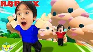 THE HAMSTERS ARE AFTER US!! LET'S PLAY ROBLOX HAMSTER ATTACK Ryan VS Daddy!