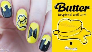 BTS (방탄소년단) "Butter" Inspired Nail Art | honeycrunch321