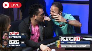 Phil Hellmuth joins Daniel Negreanu, Maria Ho, Esfandiari, Laak, ElkY  - Poker Livestream Cash Game