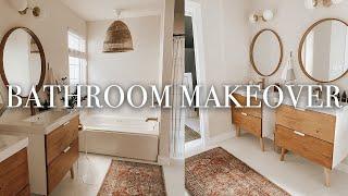 Master Bath Makeover | New Floors + Ikea Vanity Hack