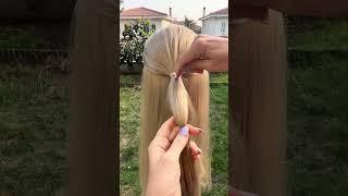 How to do a half-up hair bow  #hairstyle #bowhairstyle #hairstyle sforgirls