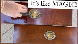 It’s LIKE MAGIC!                How to Refinish Wood Furniture without sanding