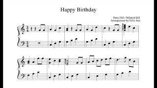 Happy Birthday (Piano Sheet Music) - Arrangement by Felix Sun