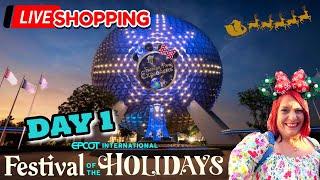 LIVE: EPCOT FESTIVAL OF THE HOLIDAYS Day 1 Shopping