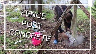 How to Set Fence Posts in Fast Setting Concrete - Building a Shadowbox Fence Part 4