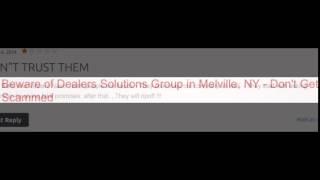 Beware of Dealers Solutions Group - Richie Bello - Vince Naso - SCAM