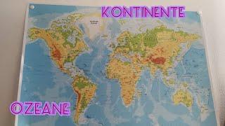 7 Kontinente und 5 Ozeane Weltkarte wie sie heißen und wo sie liegen einfach erklärt Erdkunde