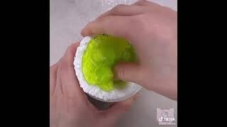 Залипательный Киви  Слайм Асмр .Slime mixing Asmr. Залипашки слайм видео.