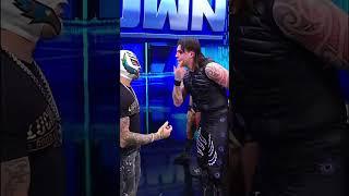 Dominik Mysterio rips Rey Mysterio’s mask!