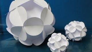 sliceform - papercraft - kusudama - flowerball - tutorial -dutchpapergirl