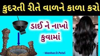 કુદરતી રીતે વાળ ને કાળા કરો " ડાઈ ને ફેકો કૂવા માં " ૧૦૦% Result || Manhar.D.Patel