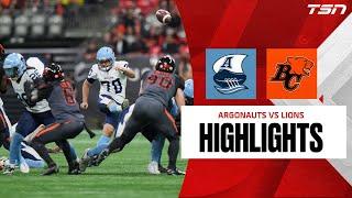 CFL WEEK 15: Toronto Argonauts vs. BC Lions FULL HIGHLIGHTS