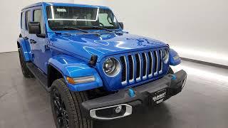 2023 JEEP WRANGLER SAHARA 4XE HYBRID HYDRO BLUE PEARLCOAT 4K WALKAROUND 23J42 SOLD!