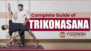 Trikonasana: Mastering the Perfect Triangle Pose with Yoga Props | Yogansh Yoga Academy